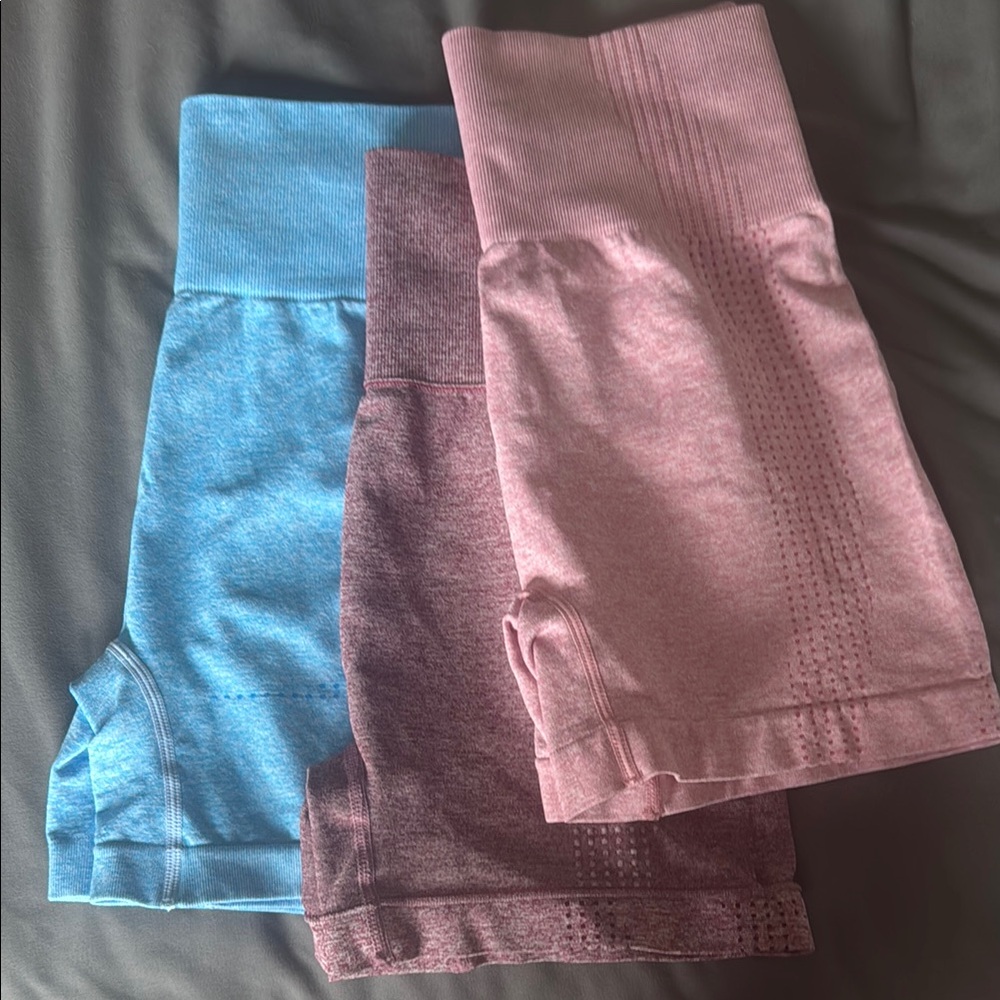 Women's Blue and Pink Shorts